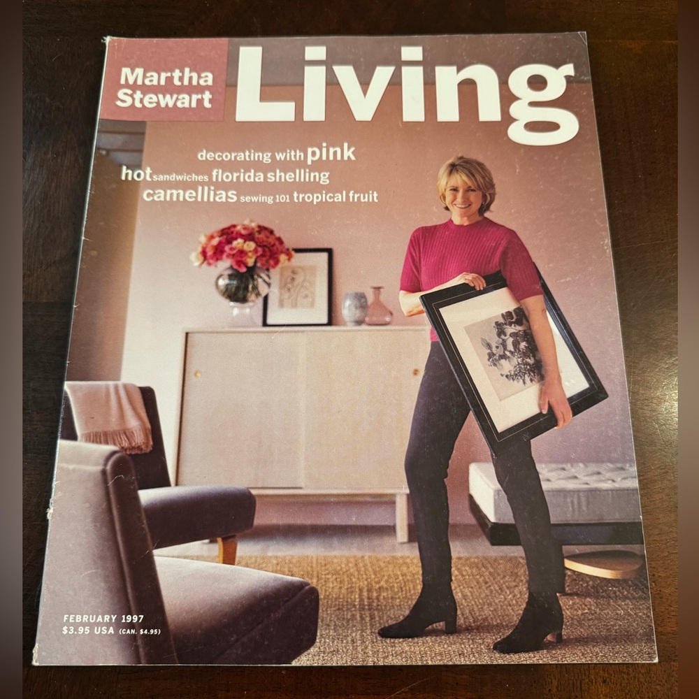 Martha Stewart Living Magazine February 1997 Decorating with Pink Vintage